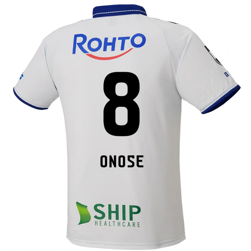 Danxen Mann Kosuke Onose #8 Hvit Blå Svart Bortetrøye Drakt Trøye 2025/26 Skjorter T-Skjorte