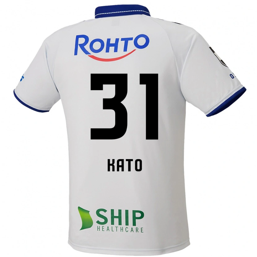 Danxen Mann Taichi Kato #31 Hvit Blå Svart Bortetrøye Drakt Trøye 2025/26 Skjorter T-Skjorte