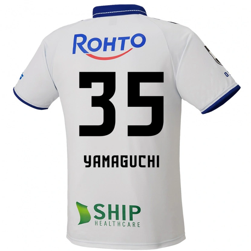 Danxen Mann Tatsuya Yamaguchi #35 Hvit Blå Svart Bortetrøye Drakt Trøye 2025/26 Skjorter T-Skjorte