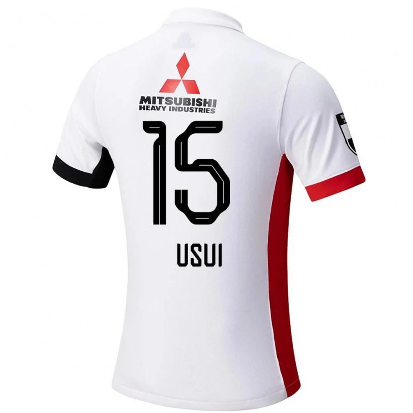 Danxen Mann Tsubasa Usui #15 Hvit Svart Bortetrøye Drakt Trøye 2025/26 Skjorter T-Skjorte