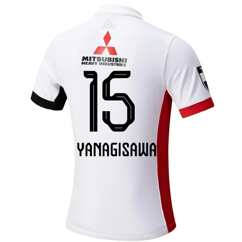 Danxen Mann Saki Yanagisawa #15 Hvit Svart Bortetrøye Drakt Trøye 2025/26 Skjorter T-Skjorte