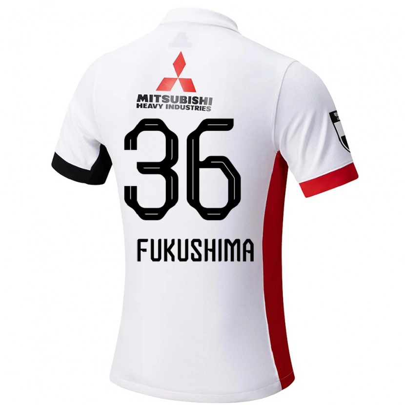 Danxen Mann Ryuya Fukushima #36 Hvit Svart Bortetrøye Drakt Trøye 2025/26 Skjorter T-Skjorte