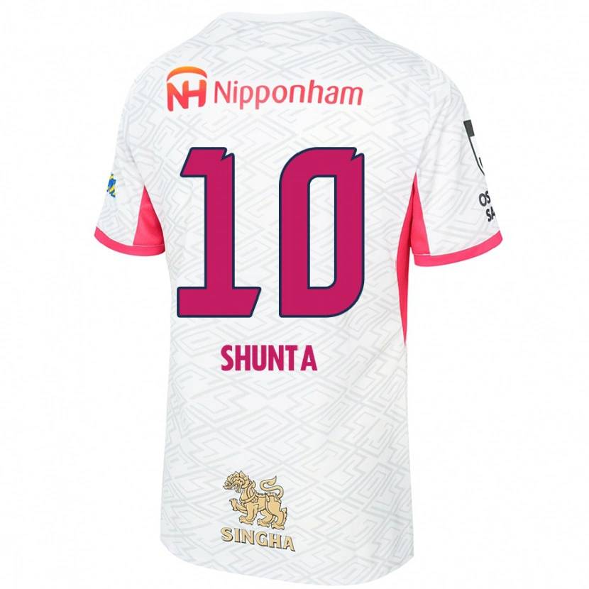 Danxen Mann Shunta Tanaka #10 Hvit Sakura Rosa Bortetrøye Drakt Trøye 2025/26 Skjorter T-Skjorte