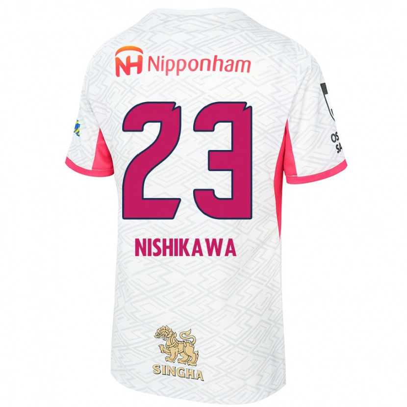 Danxen Mann Hiroki Nishikawa #23 Hvit Sakura Rosa Bortetrøye Drakt Trøye 2025/26 Skjorter T-Skjorte