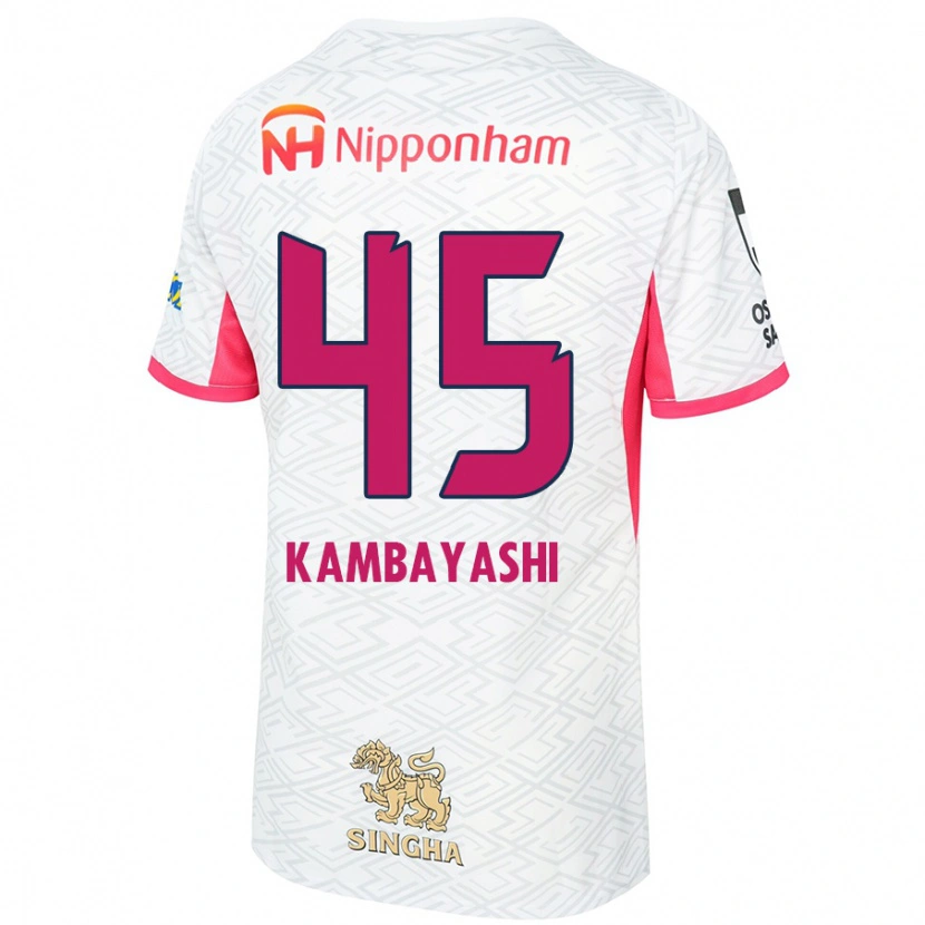 Danxen Mann Go Kambayashi #45 Hvit Sakura Rosa Bortetrøye Drakt Trøye 2025/26 Skjorter T-Skjorte