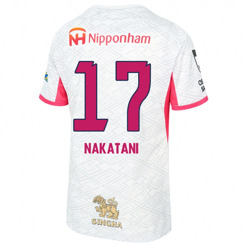 Danxen Mann Rina Nakatani #17 Hvit Sakura Rosa Bortetrøye Drakt Trøye 2025/26 Skjorter T-Skjorte