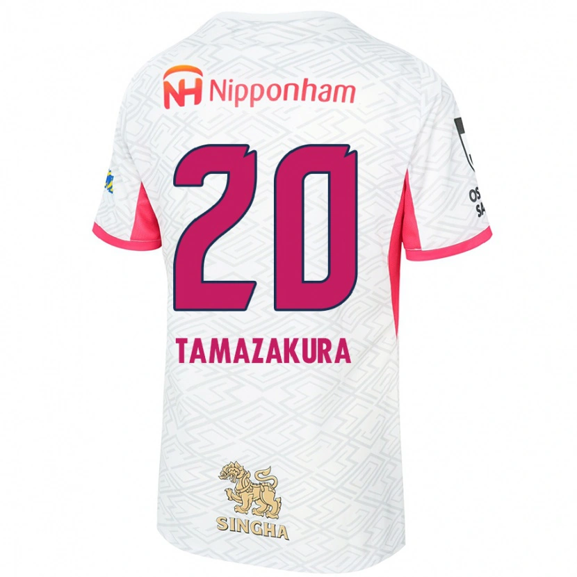 Danxen Mann Kotono Tamazakura #20 Hvit Sakura Rosa Bortetrøye Drakt Trøye 2025/26 Skjorter T-Skjorte