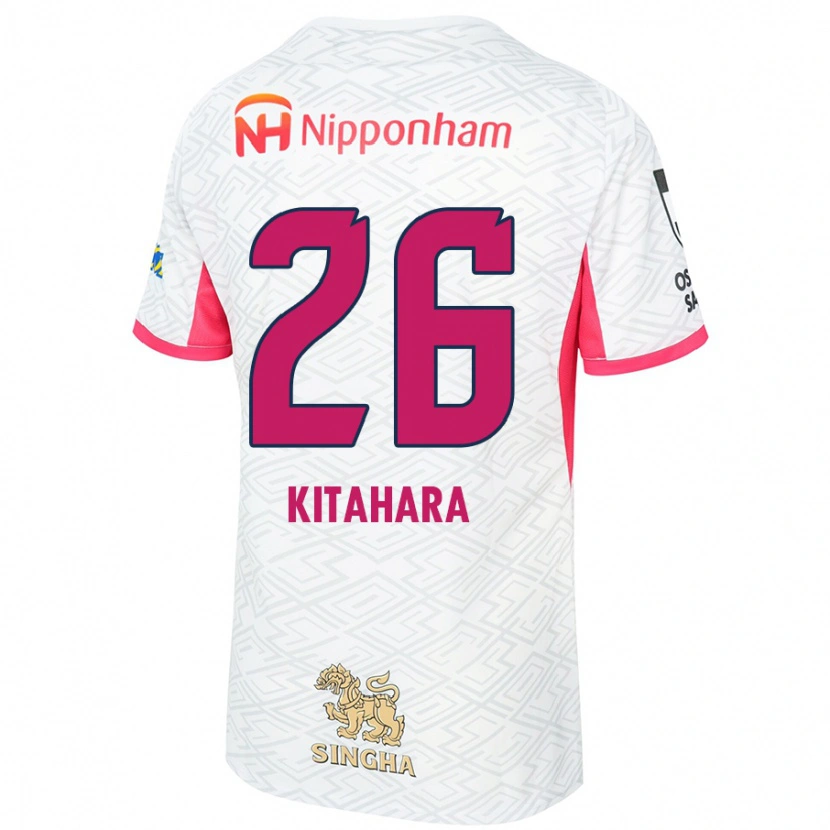 Danxen Mann Shuka Kitahara #26 Hvit Sakura Rosa Bortetrøye Drakt Trøye 2025/26 Skjorter T-Skjorte