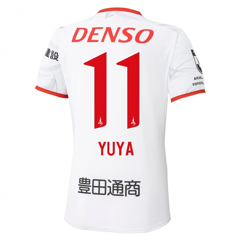 Danxen Mann Yuya Yamagishi #11 Hvit Rød Bortetrøye Drakt Trøye 2025/26 Skjorter T-Skjorte