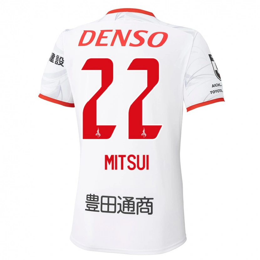 Danxen Mann Daiki Mitsui #22 Hvit Rød Bortetrøye Drakt Trøye 2025/26 Skjorter T-Skjorte
