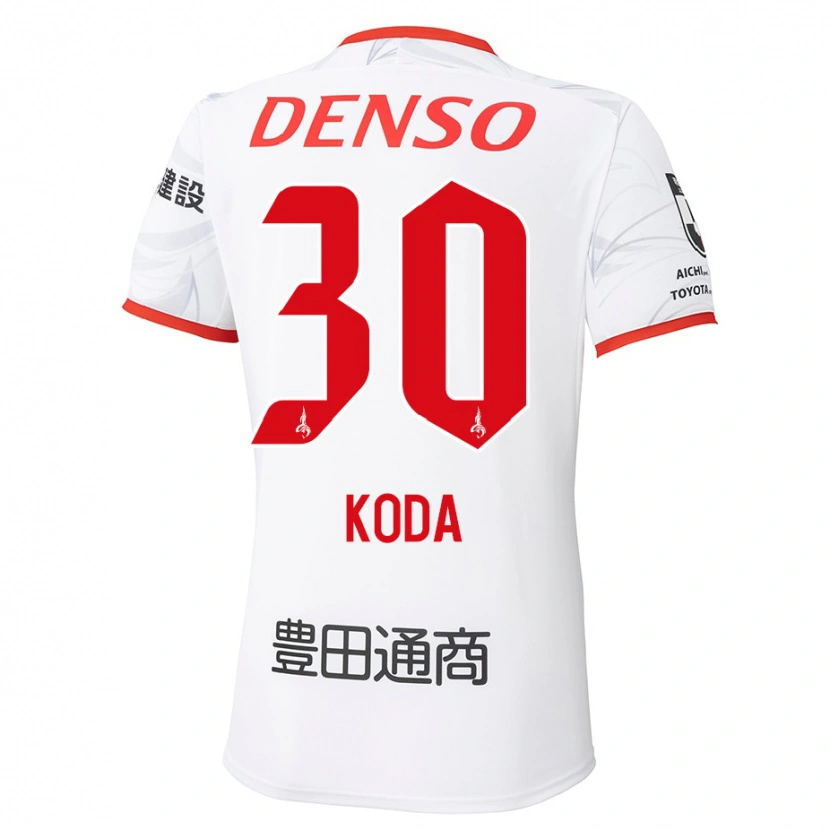 Danxen Mann Hidemasa Koda #30 Hvit Rød Bortetrøye Drakt Trøye 2025/26 Skjorter T-Skjorte