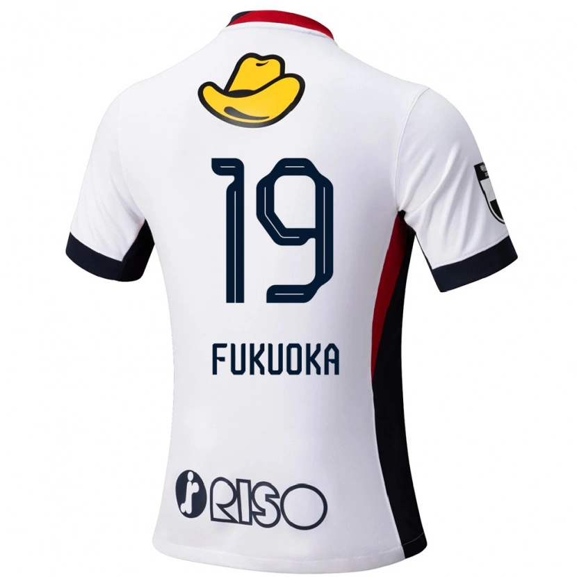 Danxen Mann Yuwa Fukuoka #19 Hvit Svart Bortetrøye Drakt Trøye 2025/26 Skjorter T-Skjorte