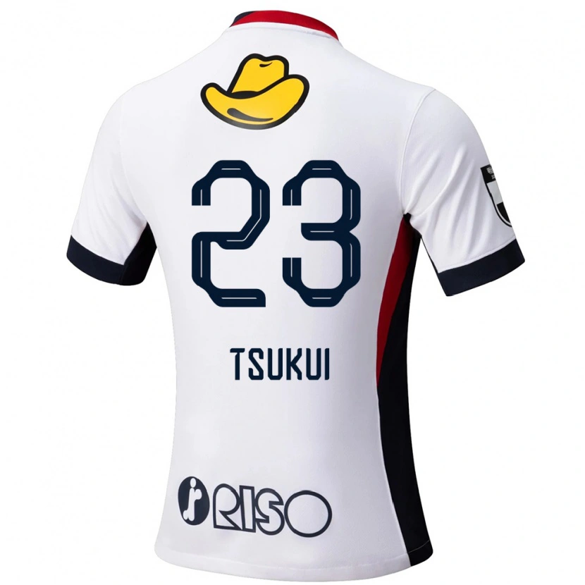 Danxen Mann Keisuke Tsukui #23 Hvit Svart Bortetrøye Drakt Trøye 2025/26 Skjorter T-Skjorte