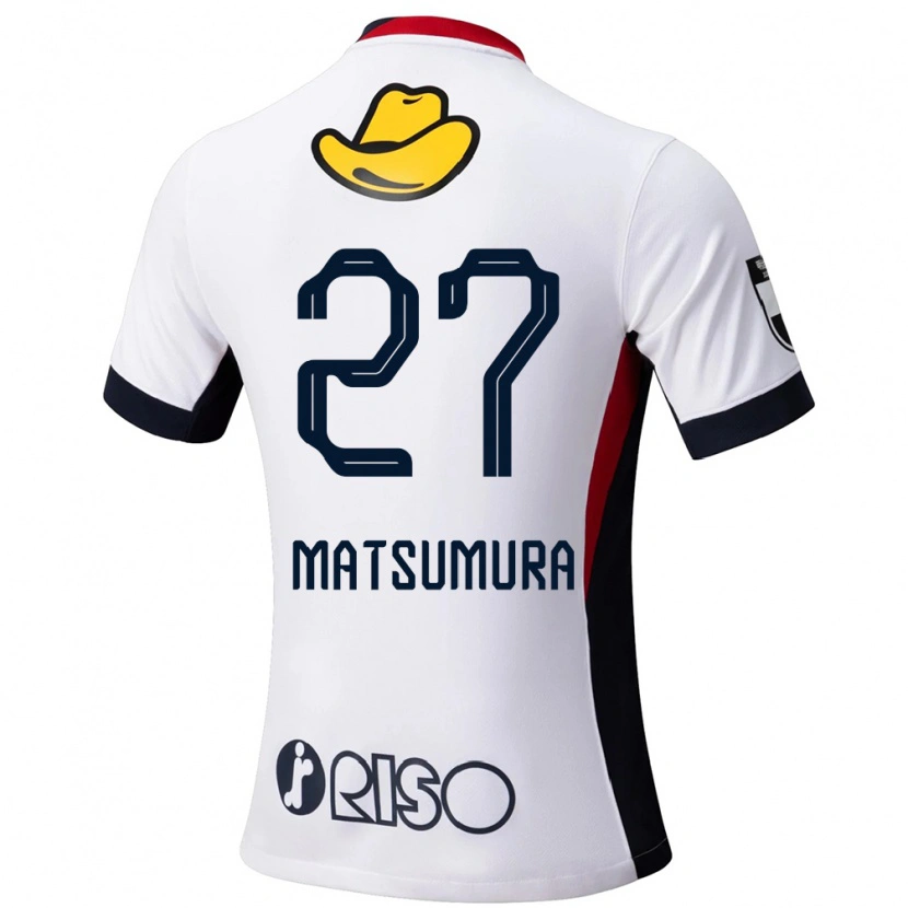 Danxen Mann Yuta Matsumura #27 Hvit Svart Bortetrøye Drakt Trøye 2025/26 Skjorter T-Skjorte