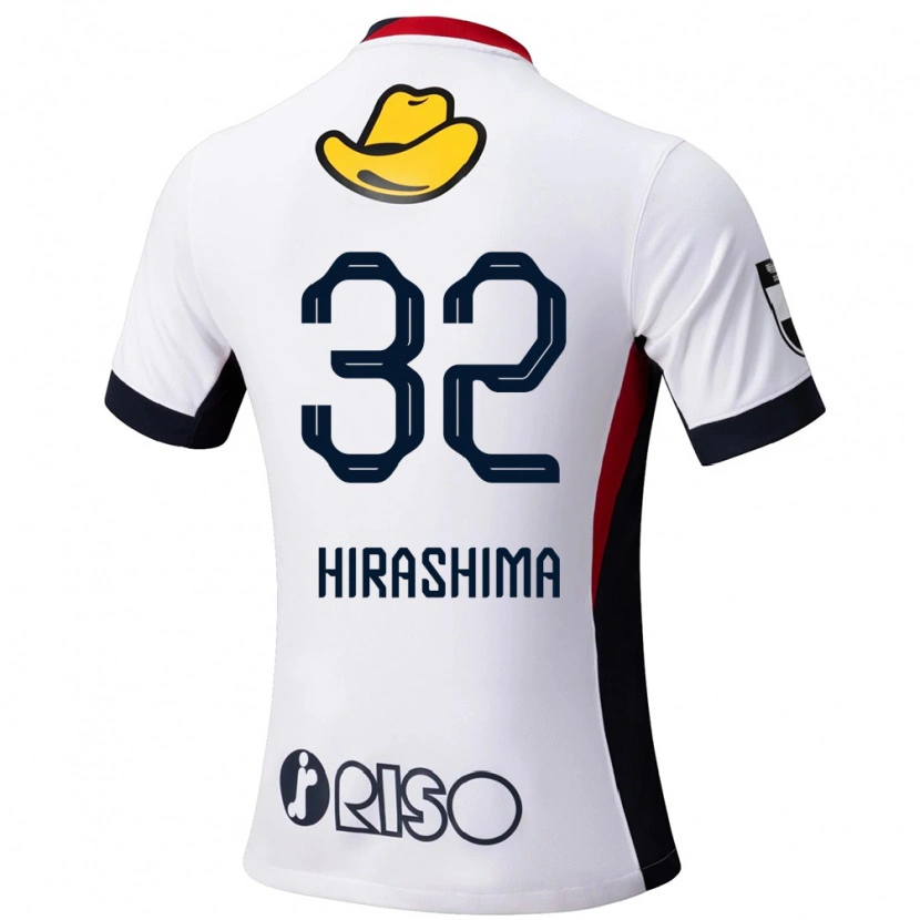 Danxen Mann Daigo Hirashima #32 Hvit Svart Bortetrøye Drakt Trøye 2025/26 Skjorter T-Skjorte
