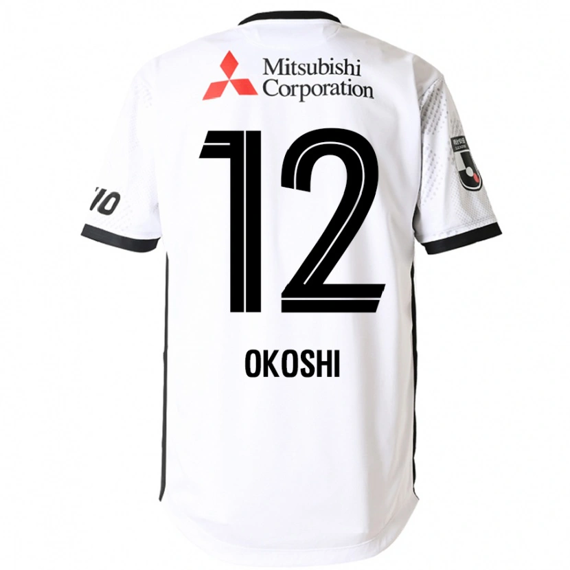 Danxen Mann Yutaha Okoshi #12 Hvit Svart Bortetrøye Drakt Trøye 2025/26 Skjorter T-Skjorte