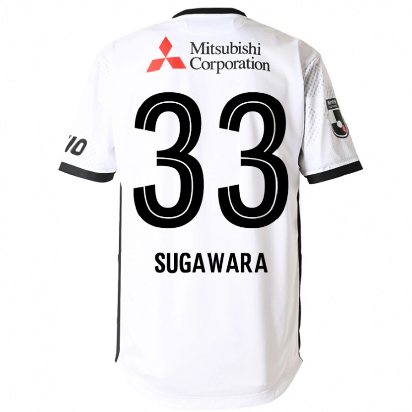 Danxen Mann Yuta Sugawara #33 Hvit Svart Bortetrøye Drakt Trøye 2025/26 Skjorter T-Skjorte