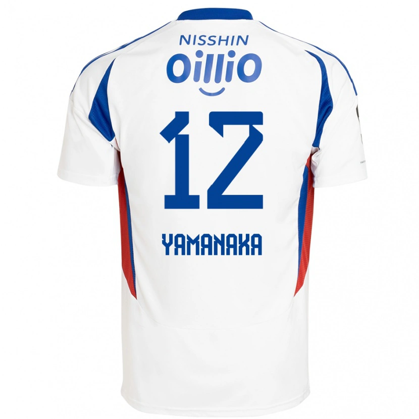 Danxen Mann Yuki Yamanaka #12 Hvit Kongeblå Bortetrøye Drakt Trøye 2025/26 Skjorter T-Skjorte