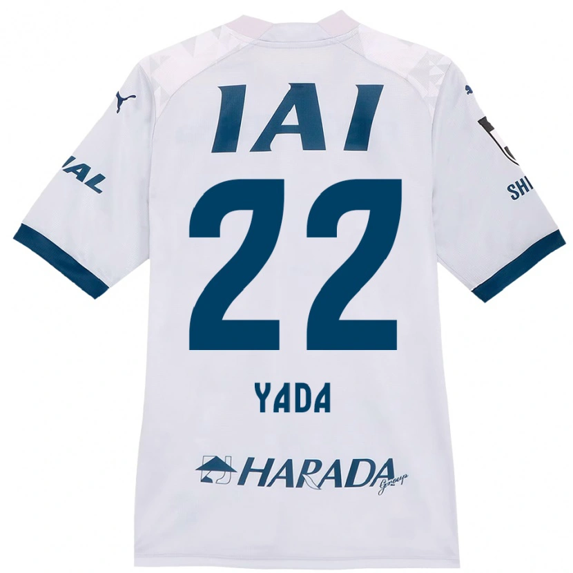 Danxen Mann Ryunosuke Yada #22 Hvit Kongeblå Bortetrøye Drakt Trøye 2025/26 Skjorter T-Skjorte