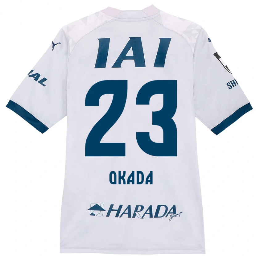 Danxen Mann Shu Okada #23 Hvit Kongeblå Bortetrøye Drakt Trøye 2025/26 Skjorter T-Skjorte
