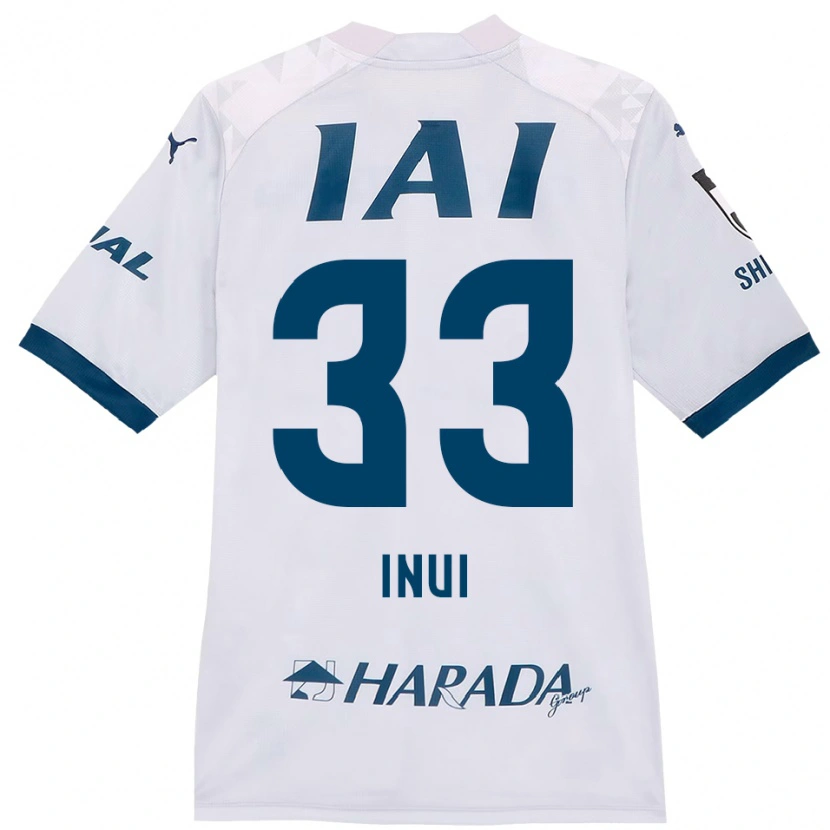 Danxen Mann Takashi Inui #33 Hvit Kongeblå Bortetrøye Drakt Trøye 2025/26 Skjorter T-Skjorte