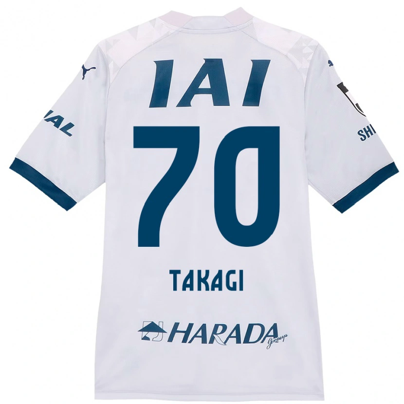 Danxen Mann Sen Takagi #70 Hvit Kongeblå Bortetrøye Drakt Trøye 2025/26 Skjorter T-Skjorte