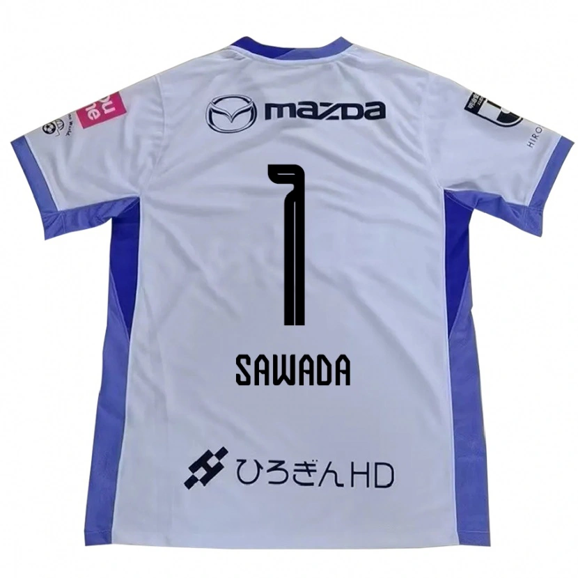 Danxen Mann Shunsuke Sawada #1 Hvit Oransje Bortetrøye Drakt Trøye 2025/26 Skjorter T-Skjorte