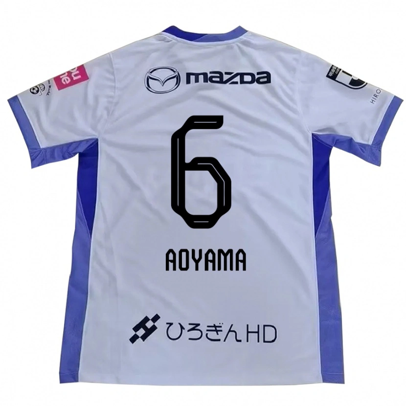 Danxen Mann Toshihiro Aoyama #6 Hvit Oransje Bortetrøye Drakt Trøye 2025/26 Skjorter T-Skjorte