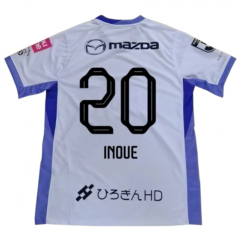 Danxen Mann Shion Inoue #20 Hvit Oransje Bortetrøye Drakt Trøye 2025/26 Skjorter T-Skjorte