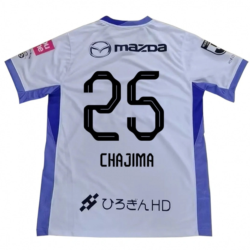 Danxen Mann Yusuke Chajima #25 Hvit Oransje Bortetrøye Drakt Trøye 2025/26 Skjorter T-Skjorte