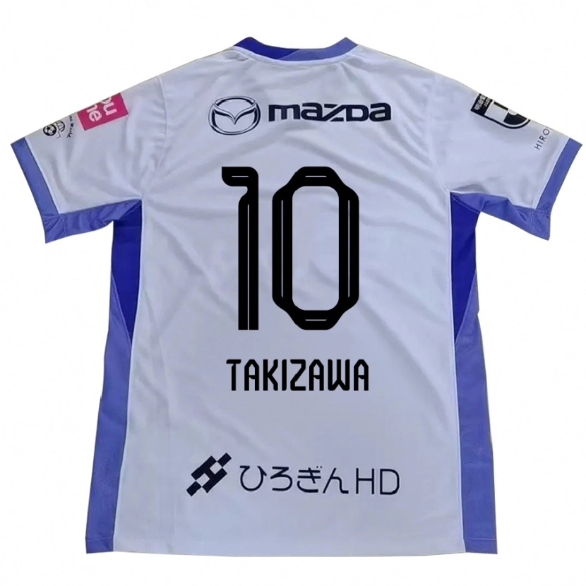 Danxen Mann Chise Takizawa #10 Hvit Oransje Bortetrøye Drakt Trøye 2025/26 Skjorter T-Skjorte