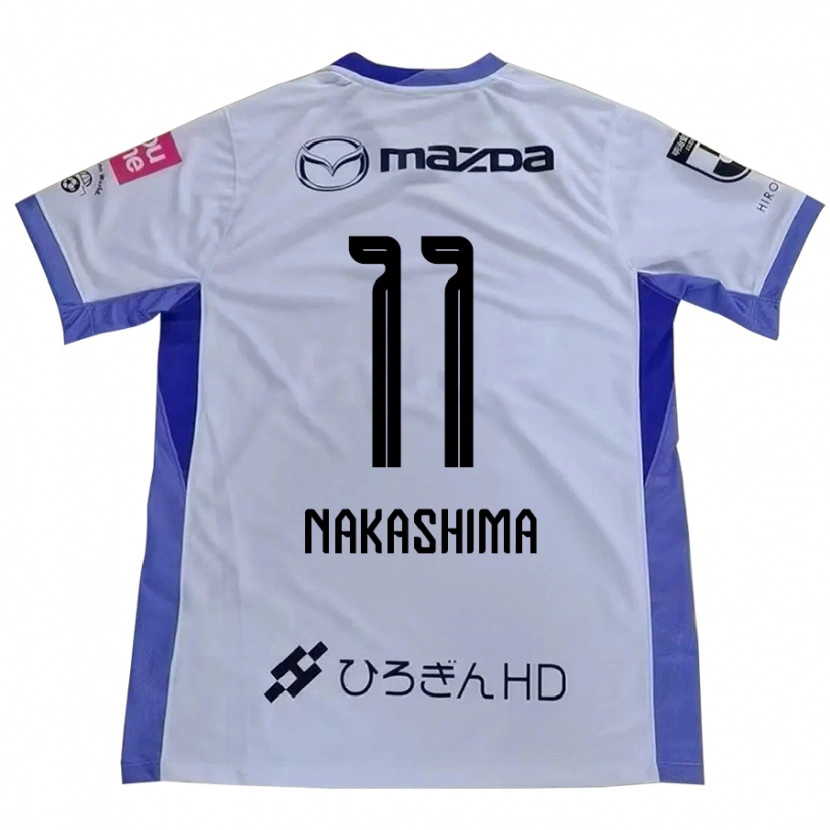 Danxen Mann Yoshino Nakashima #11 Hvit Oransje Bortetrøye Drakt Trøye 2025/26 Skjorter T-Skjorte