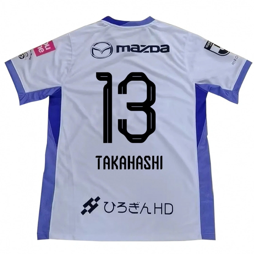 Danxen Mann Miyuki Takahashi #13 Hvit Oransje Bortetrøye Drakt Trøye 2025/26 Skjorter T-Skjorte