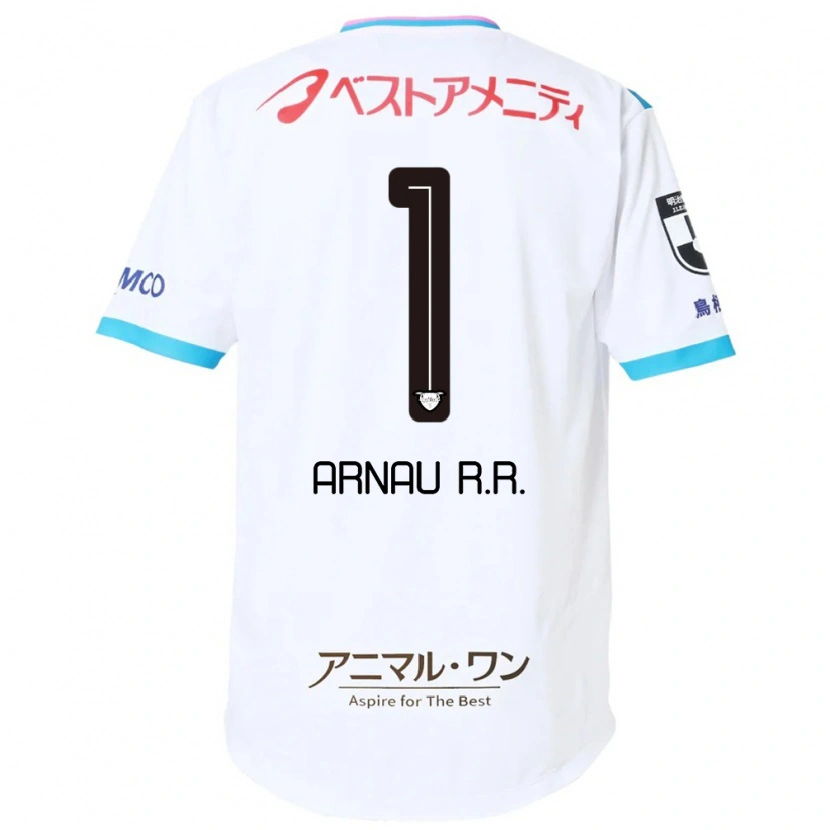 Danxen Mann Arnau Riera #1 Hvit Rosa Bortetrøye Drakt Trøye 2025/26 Skjorter T-Skjorte