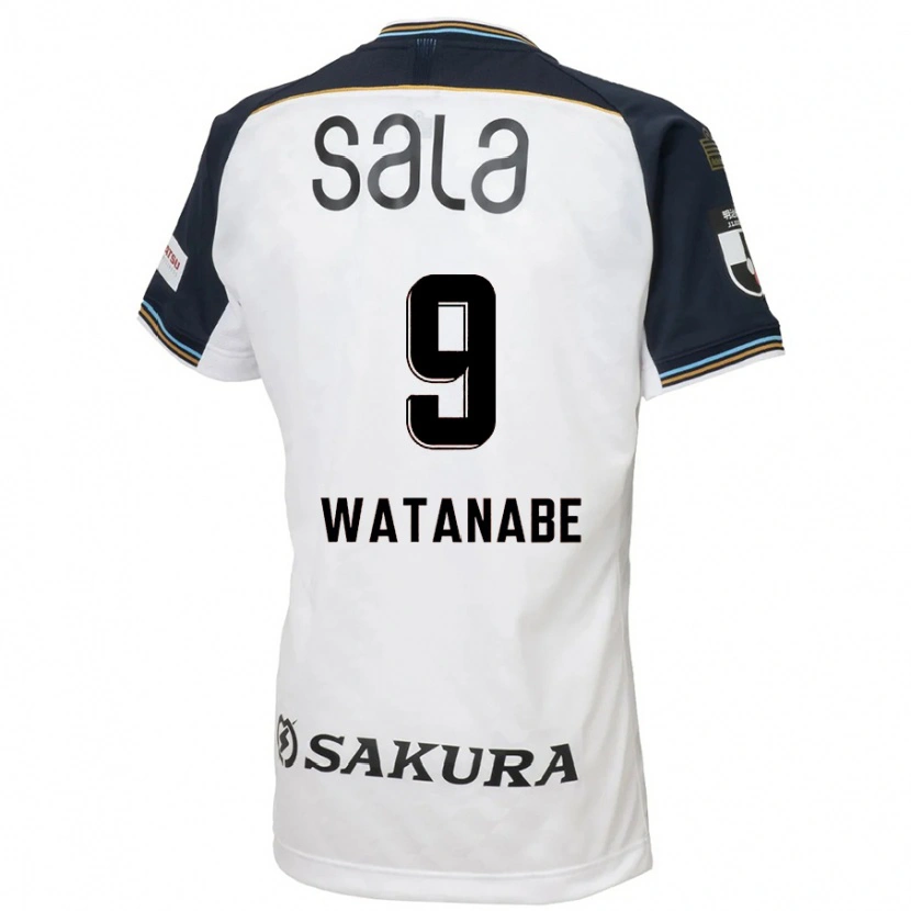 Danxen Mann Ryo Watanabe #9 Hvit Svart Bortetrøye Drakt Trøye 2025/26 Skjorter T-Skjorte