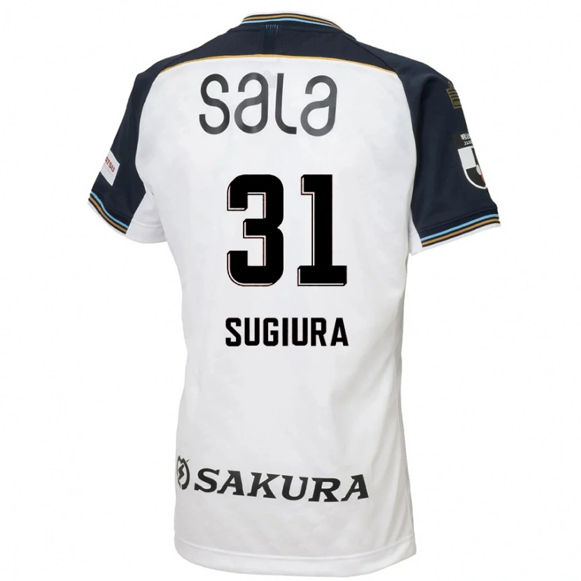 Danxen Mann Rinnosuke Sugiura #31 Hvit Svart Bortetrøye Drakt Trøye 2025/26 Skjorter T-Skjorte