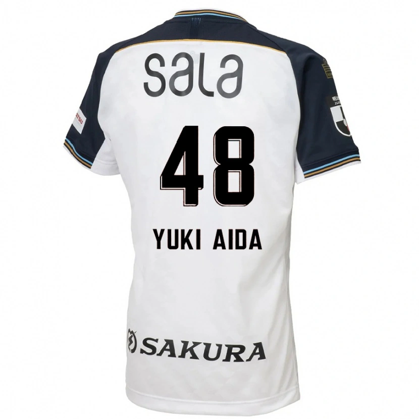 Danxen Mann Yuki Aida #48 Hvit Svart Bortetrøye Drakt Trøye 2025/26 Skjorter T-Skjorte