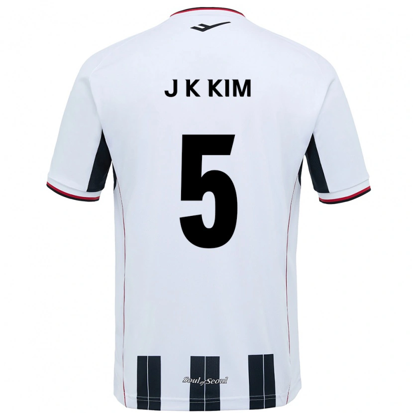 Danxen Mann Jae-Kang Kim #5 Hvit Svart Bortetrøye Drakt Trøye 2025/26 Skjorter T-Skjorte