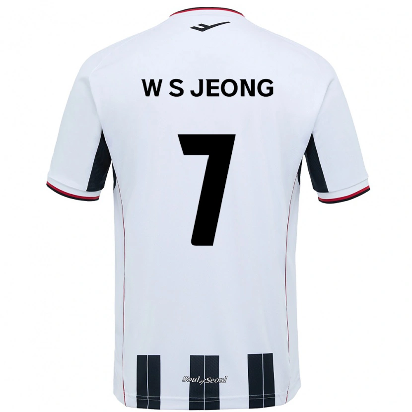 Danxen Mann Seung-Won Jeong #7 Hvit Svart Bortetrøye Drakt Trøye 2025/26 Skjorter T-Skjorte