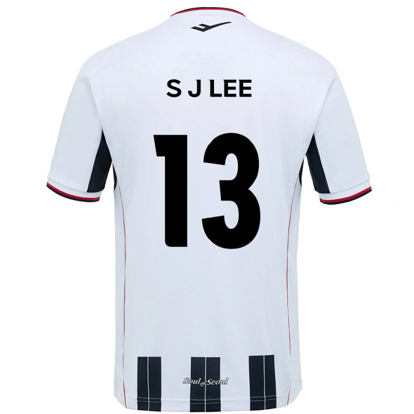 Danxen Mann Seo-Jun Lee #13 Hvit Svart Bortetrøye Drakt Trøye 2025/26 Skjorter T-Skjorte