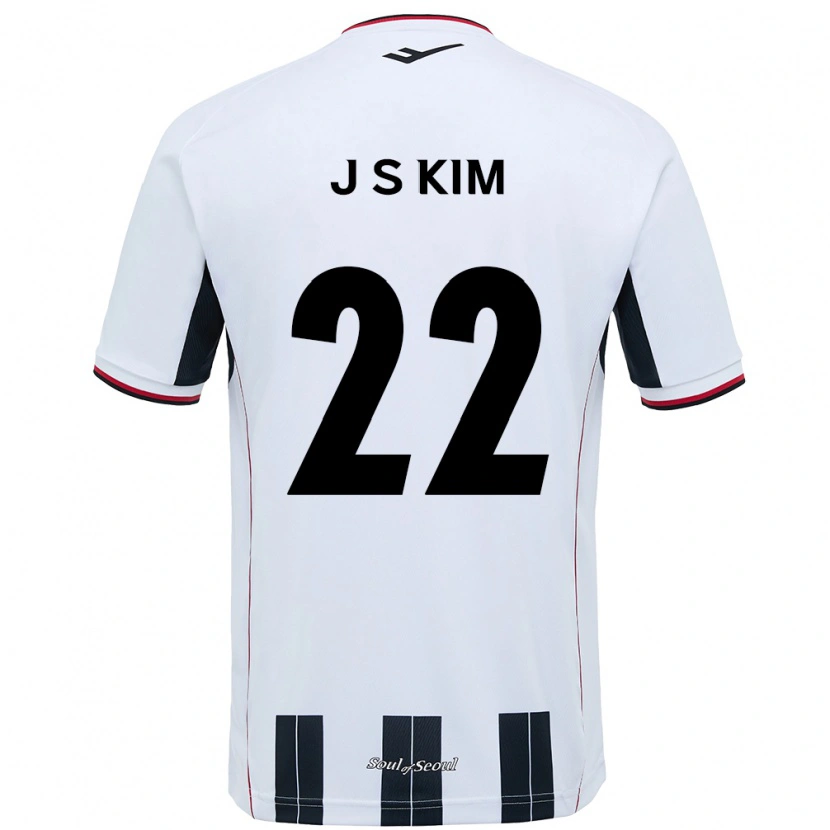 Danxen Mann Jin-Su Kim #22 Hvit Svart Bortetrøye Drakt Trøye 2025/26 Skjorter T-Skjorte