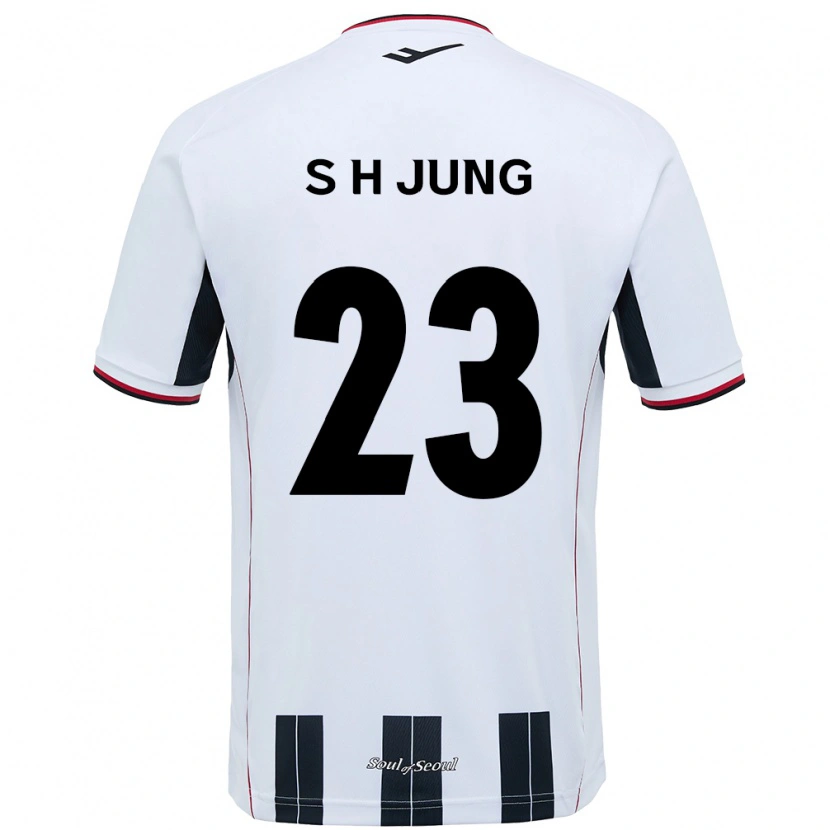 Danxen Mann Hyeon-Soo Jung #23 Hvit Svart Bortetrøye Drakt Trøye 2025/26 Skjorter T-Skjorte