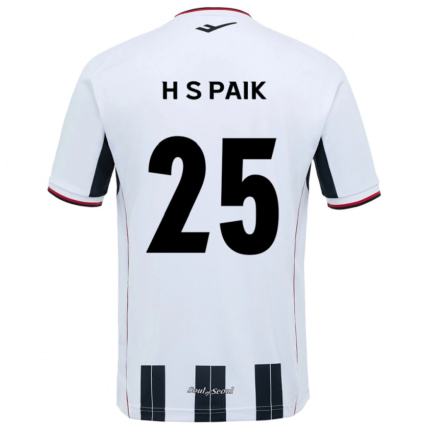 Danxen Mann Sang-Hoon Paik #25 Hvit Svart Bortetrøye Drakt Trøye 2025/26 Skjorter T-Skjorte