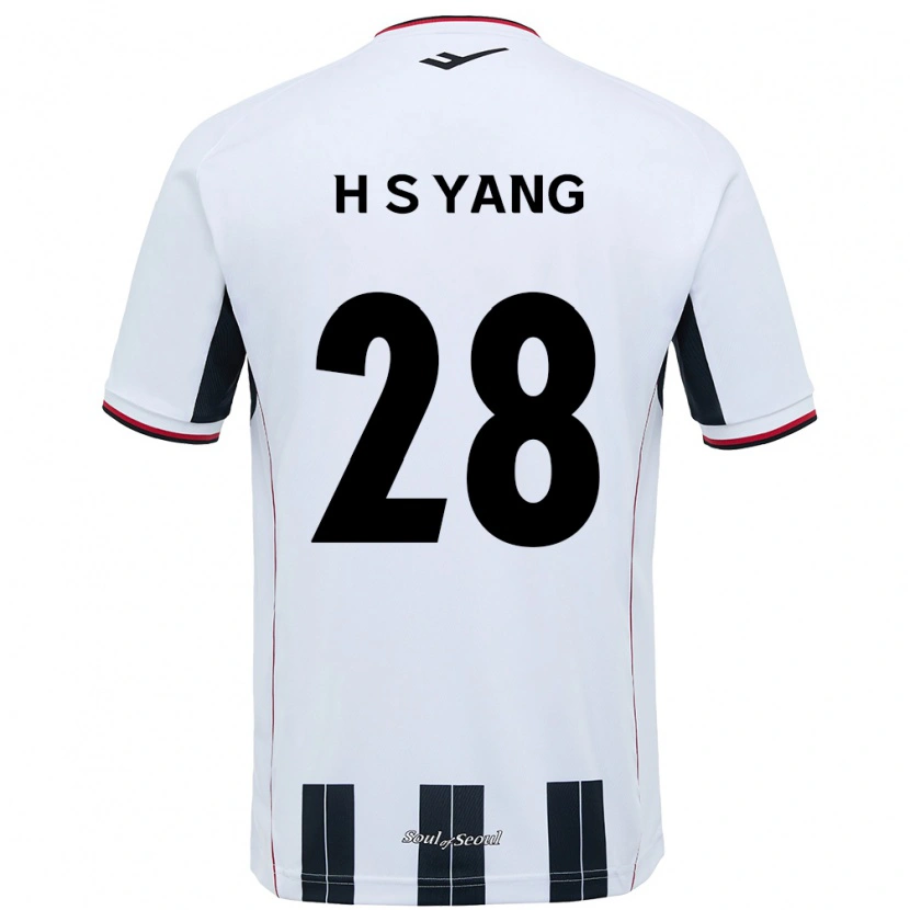 Danxen Mann Seung-Hyeon Yang #28 Hvit Svart Bortetrøye Drakt Trøye 2025/26 Skjorter T-Skjorte