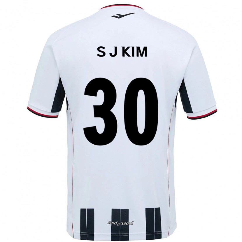 Danxen Mann Ju-Sung Kim #30 Hvit Svart Bortetrøye Drakt Trøye 2025/26 Skjorter T-Skjorte