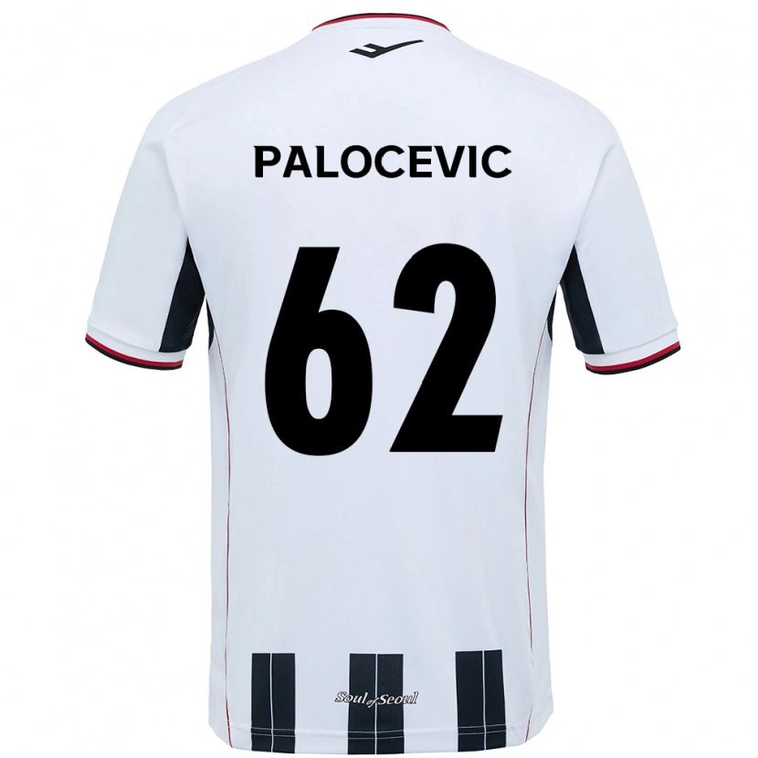 Danxen Mann Aleksandar Palocevic #62 Hvit Svart Bortetrøye Drakt Trøye 2025/26 Skjorter T-Skjorte