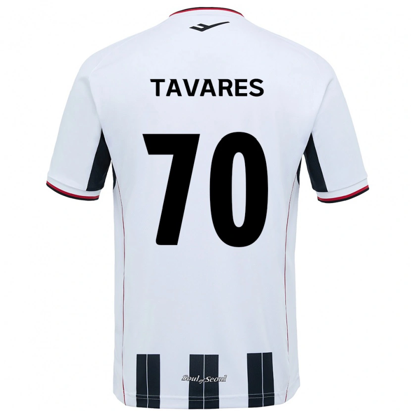Danxen Mann Ronaldo Tavares #70 Hvit Svart Bortetrøye Drakt Trøye 2025/26 Skjorter T-Skjorte