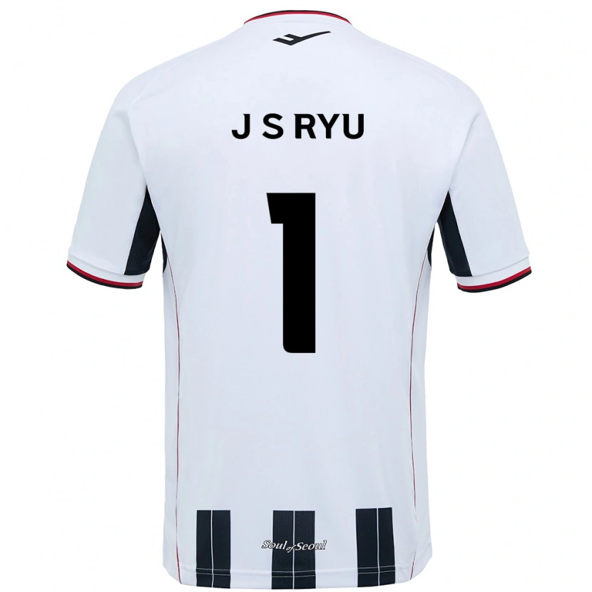 Danxen Mann Ryu Ji-Soo #1 Hvit Svart Bortetrøye Drakt Trøye 2025/26 Skjorter T-Skjorte