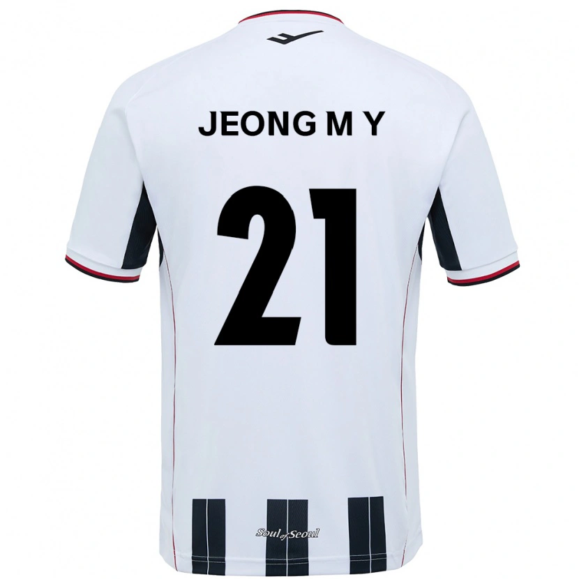 Danxen Mann Jeong Min-Young #21 Hvit Svart Bortetrøye Drakt Trøye 2025/26 Skjorter T-Skjorte