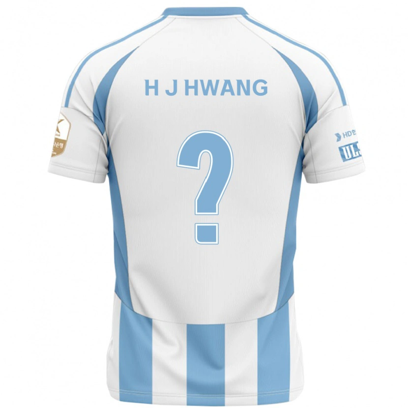 Danxen Mann Jeong-Ho Hwang #0 Hvit Himmelsblå Bortetrøye Drakt Trøye 2025/26 Skjorter T-Skjorte